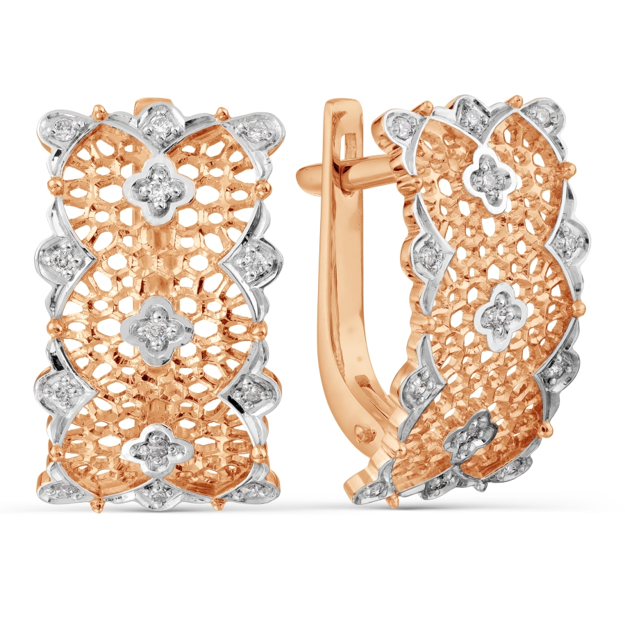 

Серьги из красного золота Линии Любви, Серьги Т141027220-1