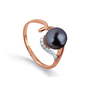 

Кольцо с жемчугом и фианитами Линии Любви, Кольцо Т148011782