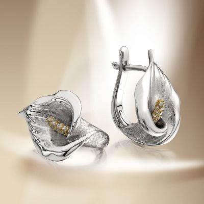 

Серьги с бриллиантами Линии Любви, Серьги Т391023999