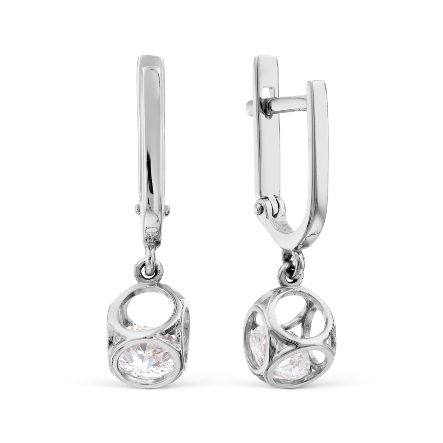 

Серьги с Swarovski Zirconia Линии Любви, Серьги Т337028569