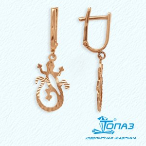 

Серьги из красного золота Линии Любви, Серьги Т100623093