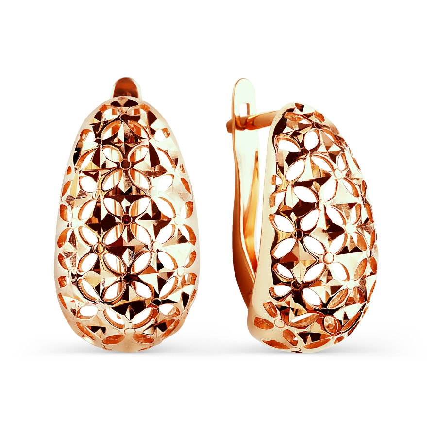 

Серьги из красного золота Линии Любви