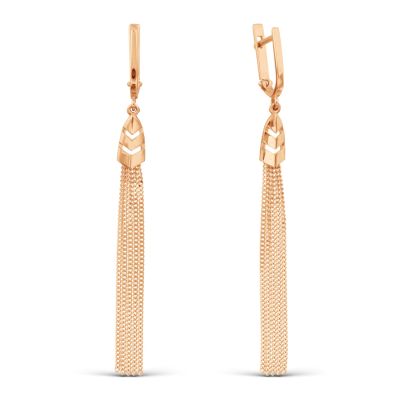

Серьги из красного золота Линии Любви, Серьги Т100029012