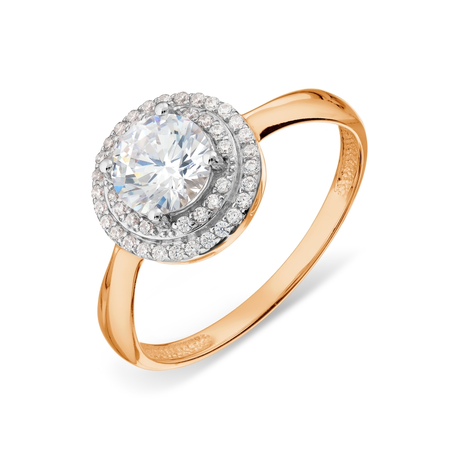 

Кольцо с топазом Swarovski и бриллиантами Линии Любви