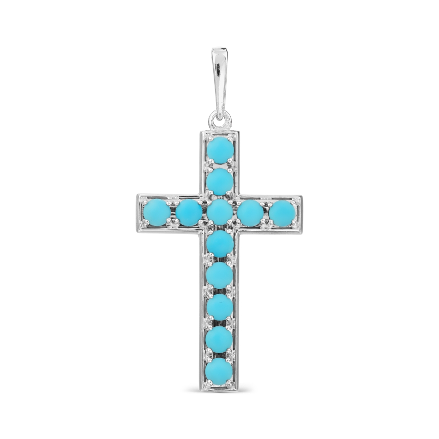 

Крестик с бирюзой Линии Любви