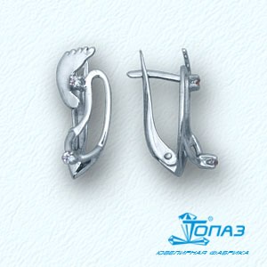 

Серьги с фианитами Линии Любви, Серьги Т30202896