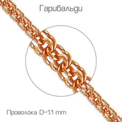 

Цепочка из красного золота Линии Любви, Цепь ЦГР00510110