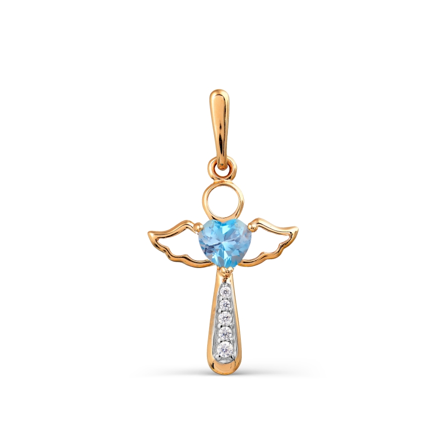 

Подвеска с топазом и фианитами Линии Любви, Подвески и кулоны Т147034537-01