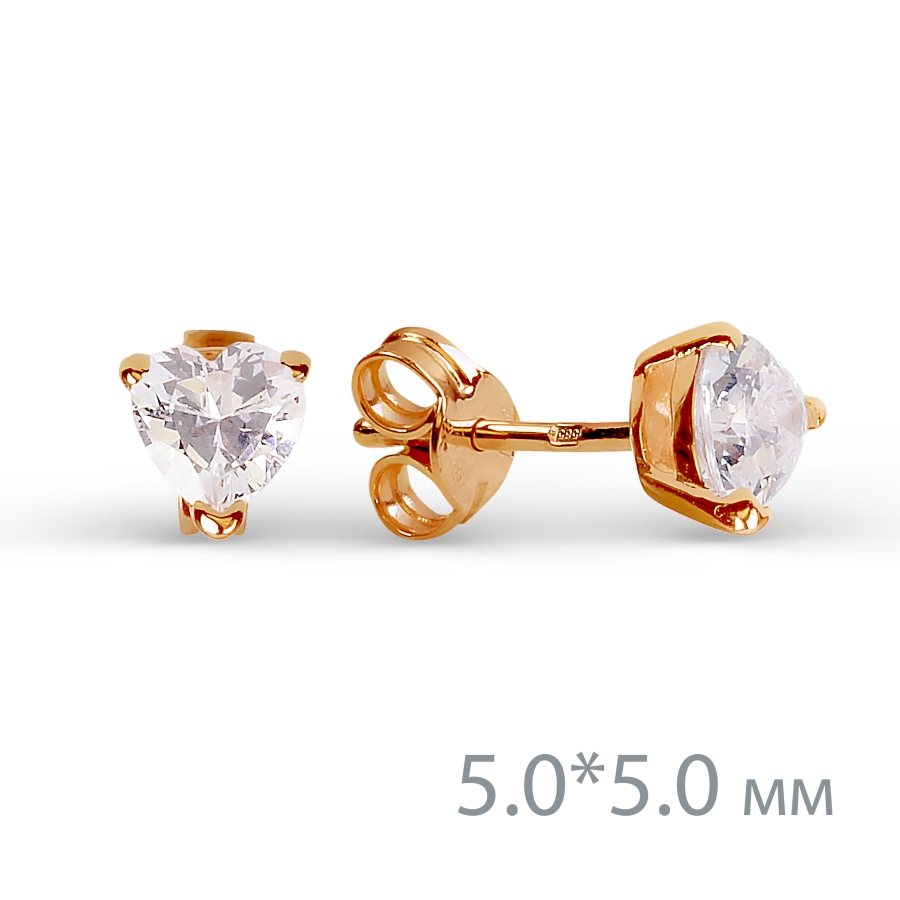 

Серьги с фианитами Линии Любви