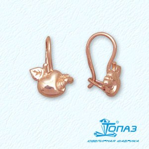 

Серьги из красного золота Линии Любви, Серьги Т10002961