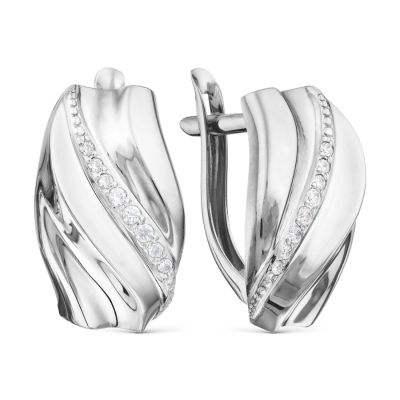 

Серьги с фианитами Premium Линии Любви, Серьги Т30202Б064