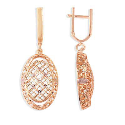 

Серьги из красного золота Линии Любви