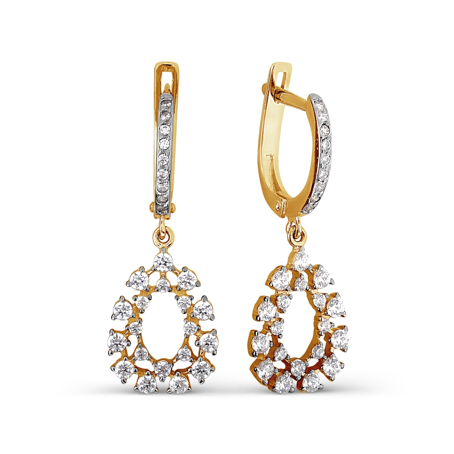 

Серьги с Swarovski Zirconia Линии Любви, Серьги Т947027237