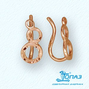 

Серьги из красного золота Линии Любви