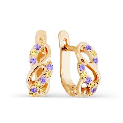 

Серьги с фианитами Линии Любви, Серьги Т102026762-03