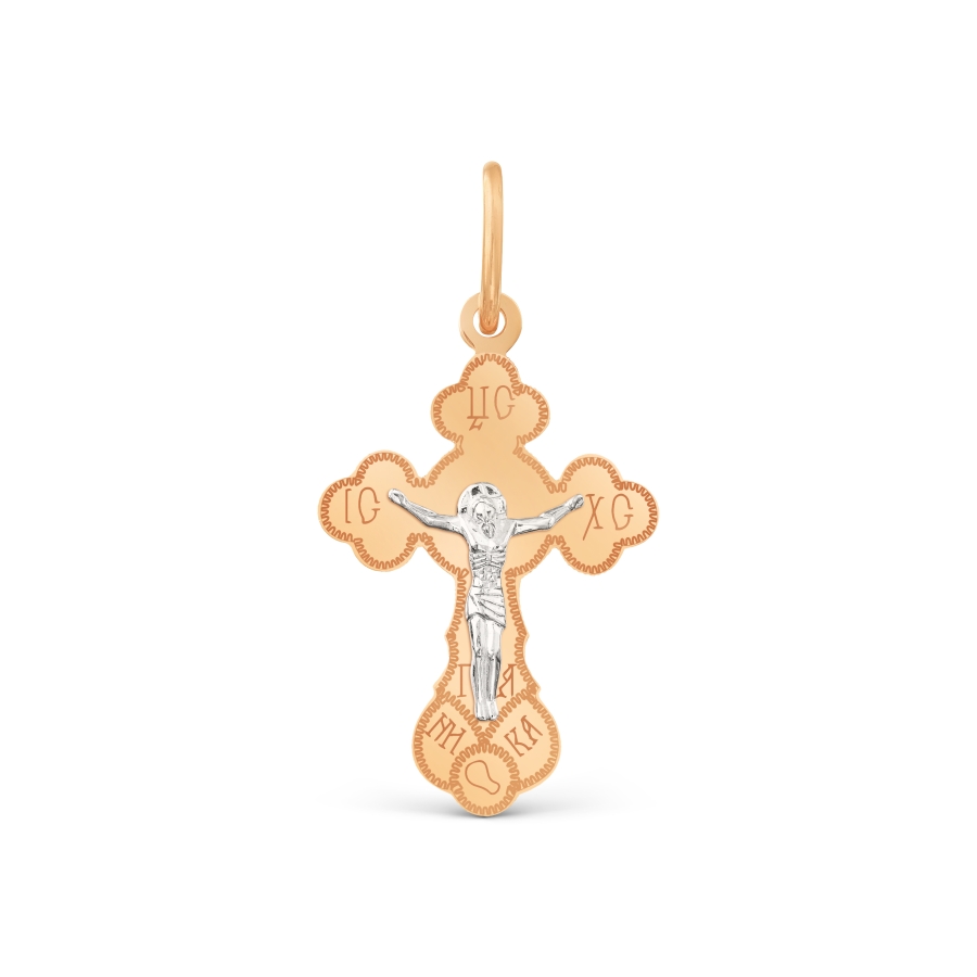 

Крестик из красного золота Линии Любви, Крестики Т13096733