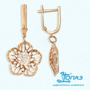 

Серьги с фианитами Линии Любви