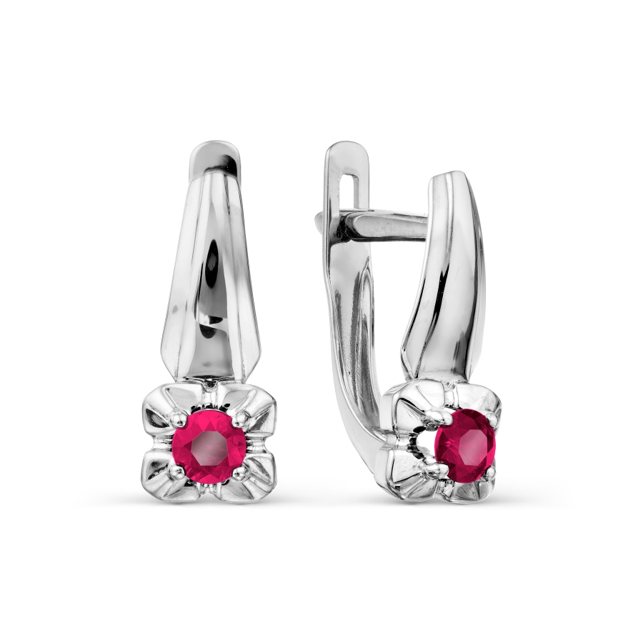 

Серьги с рубинами Линии Любви