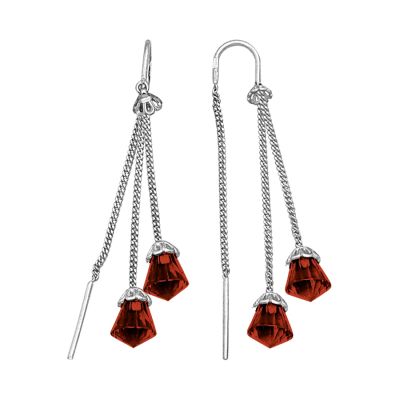 

Серьги с гранатами Линии Любви, Серьги Т30102884-02