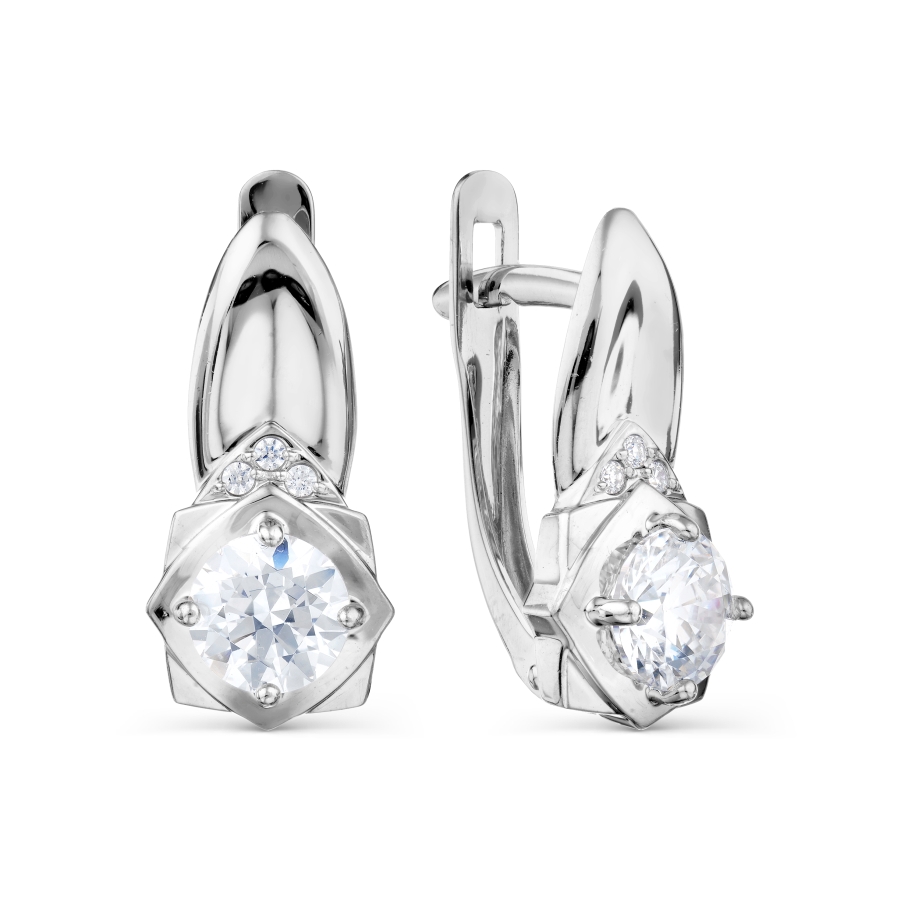 

Серьги с Swarovski Zirconia Линии Любви, Серьги Т302028946