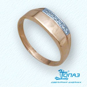 

Кольцо с фианитами Линии Любви, Кольцо 142048186