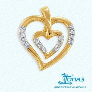 

Подвеска с фианитами Линии Любви, Подвески и кулоны Т942031615
