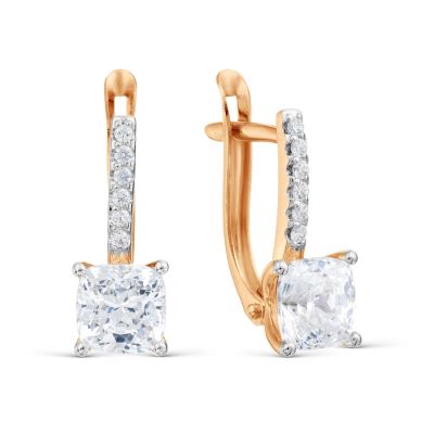 

Серьги с Swarovski Zirconia Линии Любви, Серьги Т14202Б094