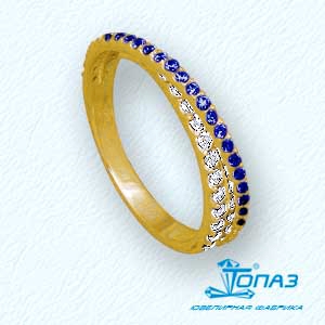 

Кольцо с фианитами Линии Любви, Кольцо Т90201991