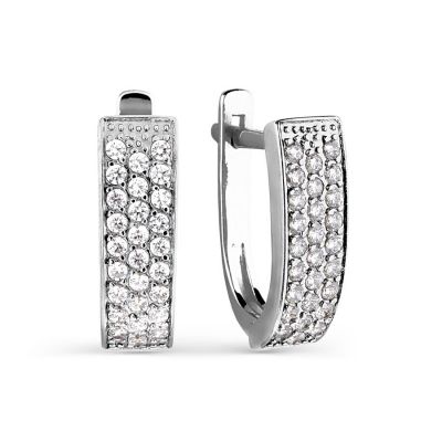 

Серьги с Swarovski Zirconia Линии Любви, Серьги Т307026339