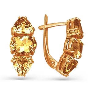 

Серьги с цитринами Линии Любви