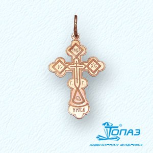 

Крестик из красного золота Линии Любви, Крестики Т10086079
