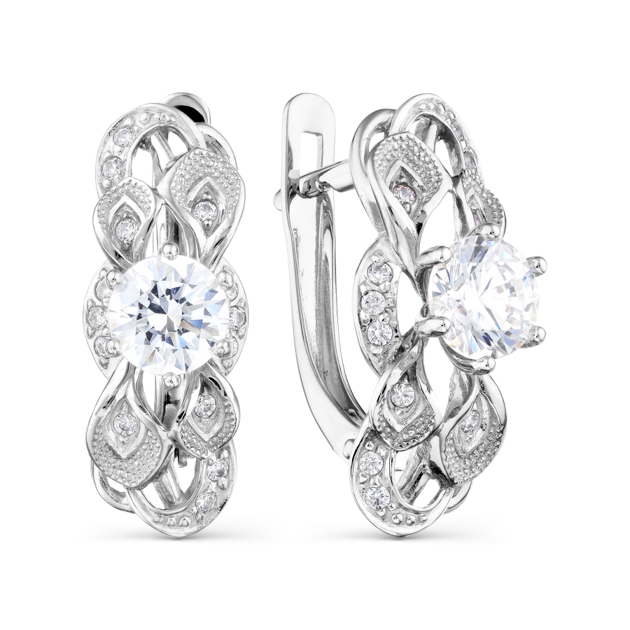 

Серьги с Swarovski Zirconia Линии Любви, Серьги Т307028648