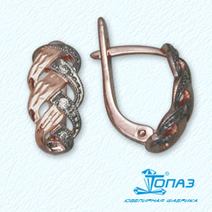 

Серьги с фианитами Линии Любви, Серьги Т14262410