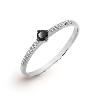

Кольцо с бриллиантом и Swarovski Zirconia Линии Любви, Кольцо Т301017121-01