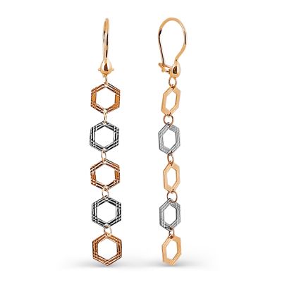 

Серьги из красного золота Линии Любви, Серьги Т100024725