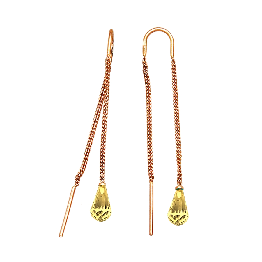 

Серьги с цитринами Линии Любви