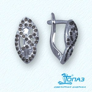 

Серьги с фианитами Линии Любви, Серьги Т302021188