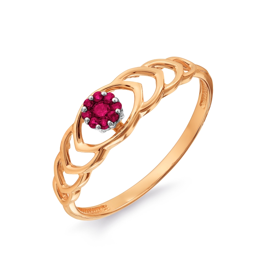 

Кольцо с рубинами Линии Любви, Кольцо Т131017690-01