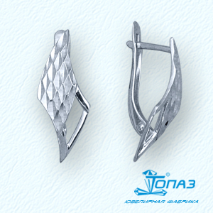 

Серьги из белого золота Линии Любви, Серьги Т30062760
