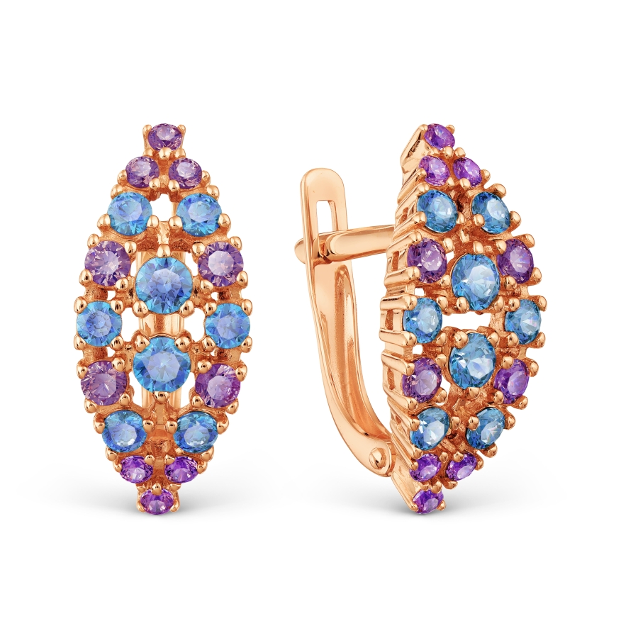 

Серьги с Swarovski Zirconia Линии Любви