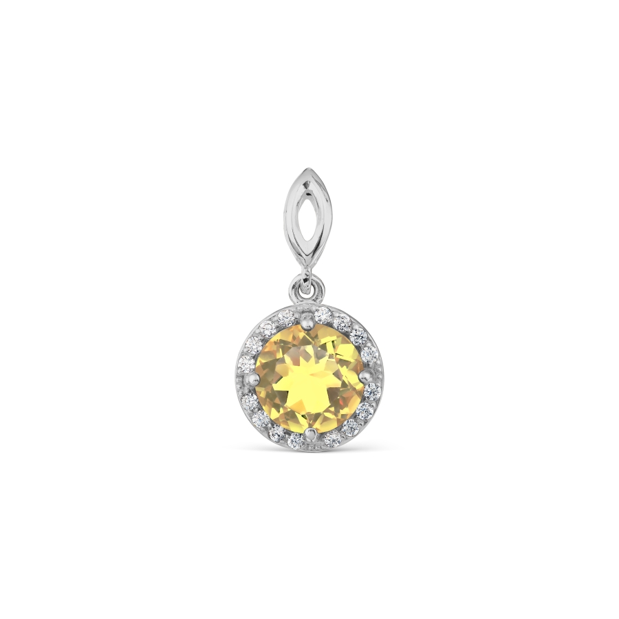 

Подвеска с цитрином и фианитами Линии Любви