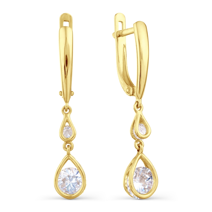 

Серьги с фианитами Линии Любви