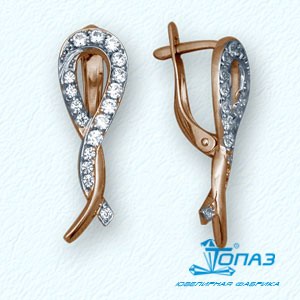 

Серьги с фианитами Линии Любви, Серьги Т14202730
