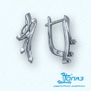 

Серьги с фианитами Линии Любви, Серьги Т30202703
