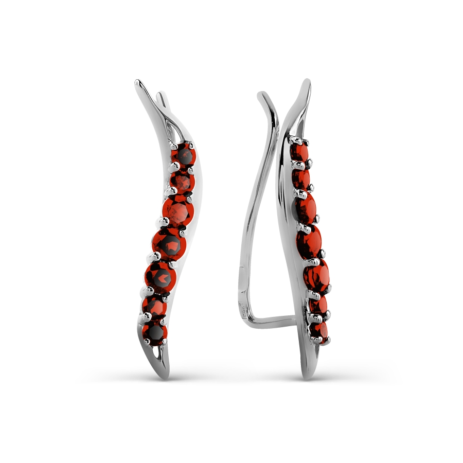 

Серьги с хризолитами Линии Любви