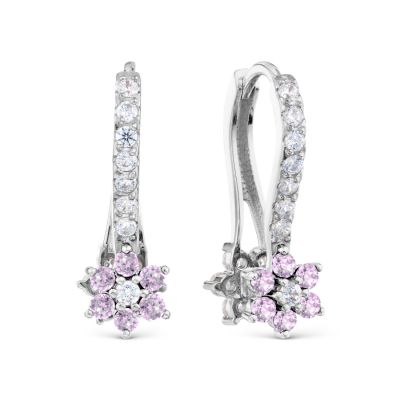 

Серьги с аметистами и фианитами Линии Любви, Серьги Т303029991-01