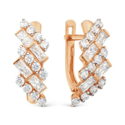 

Серьги с Swarovski Zirconia Линии Любви, Серьги Т142028198