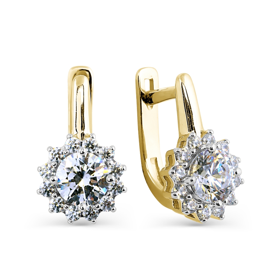 

Серьги с Swarovski Zirconia Линии Любви