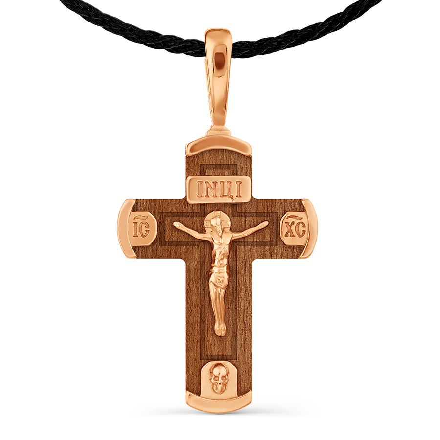 

Крестик из красного золота Линии Любви, Крестики Т10916716-03