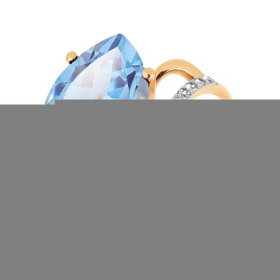

Кольцо с топазом и фианитами Линии Любви, Кольцо Т147017087-01